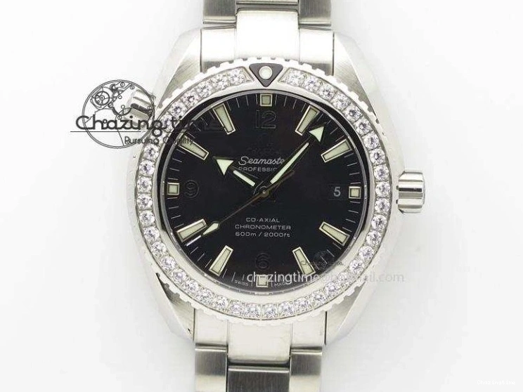 0310 Stylish Aqua Terra 150M GMT SS VSF 1:1 Best Edition Black Textured Dial on SS Bracelet A8605 Super Clone 8055